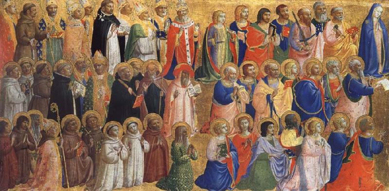 Fra Angelico The Virgin mary with the Apostles and other Saints Spain oil painting art